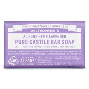 Dr Bronner's Pure Castile Soap Bar Lavender 140g